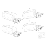 Lusterko zewnętrzne asferyczne podgrzewane prawe BMW E39 520 523 525 528 530 535 540 - 51168203742