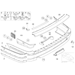 Uszczelka zderzaka tył BMW E39 Touring 520 523 525 528 530 540 - 51718204699