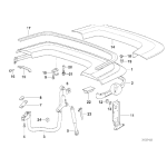 51178205043 Osłona składanego dachu lewa czarna BMW E36 cabrio 318i 320i 323i 325i 328i M3 - 51178205043 - Części oryginalne BMW Łódź | Sklep internetowy BMW