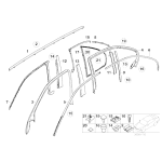 Uszczelka tylna lewa BMW E39 Limousine 520 523 525 528 530 535 540 M5 - 51348207185
