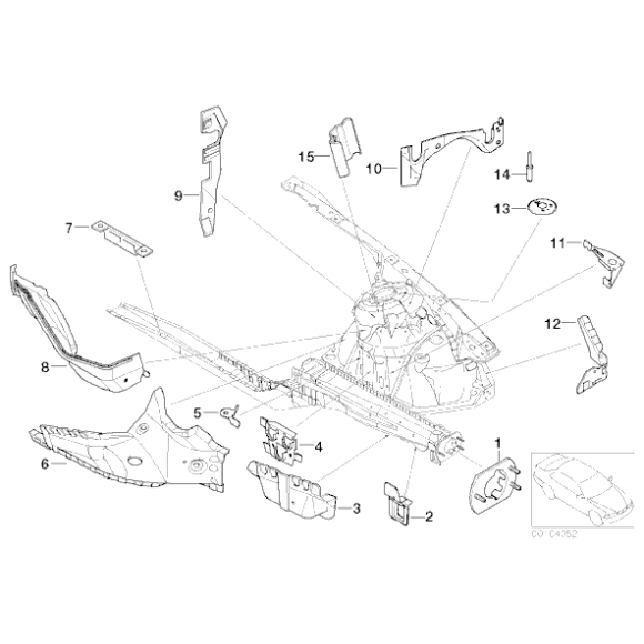 Uchwyt pompy wody BMW E46 E83 318 320 323 325 330 316 X3 - 41148209658