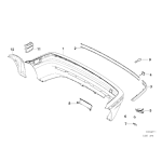 Klapka osłona zderzaka haka holowniczego tył BMW E36 Compact 316i 318ti 318tds - 51128222444