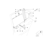 51168225582 Roleta przeciwsłoneczna mała drzwi tył prawa BMW E38 428i 725tds 730i 730d 735i 740d 740i 750i - 51168225582 - Części oryginalne BMW Łódź | Sklep internetowy BMW