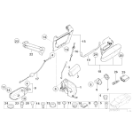 Cięgno linka zamka drzwi tył lewa BMW E39 520 523 525 528 530 535 540 M5 - 51228225713