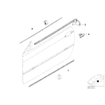 Listwa uszczelniająca zewnętrzna lewa BMW E46 Coupe Cabrio 316 318 320 323 325 328 330 M3 - 51328227625