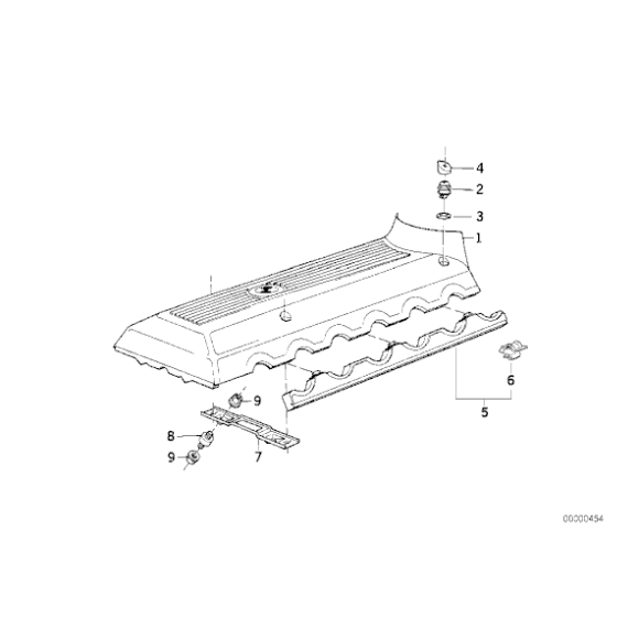 Osłona silnika pokrywy zaworów 12V BMW E31 E32 E38 M60 750 850 - 11611316203