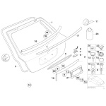 Płytka gumka przycisku otwierania klapy tył BMW E46 316 318 320 323 325 328 330 M3 - 51138236268