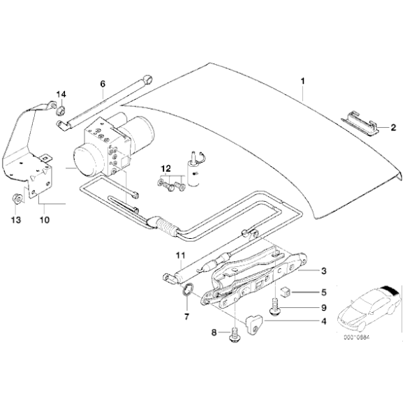 51248236504 Olej hydrauliczny z zestawem śrub zestaw naprawczy klapy tył BMW E38 725 728 730 735 740 750  - 51248236504 - Części oryginalne BMW Łódź | Sklep internetowy BMW