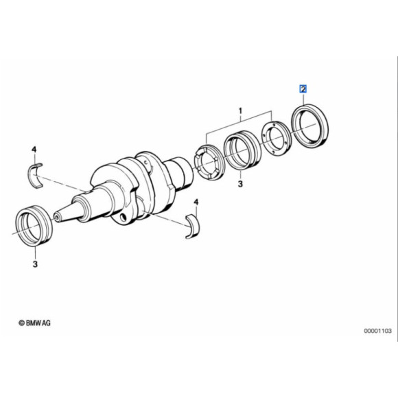 11111338342 Zimering wału korbowego BMW R65 R80 R100  - 11111338342 - Części oryginalne BMW Łódź | Sklep internetowy BMW