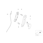 Rama dźwigni uchylania fotela lewa BMW E46 E64 Cabrio - 52108259663