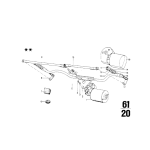 Podkładka silniczka wycieraczek BMW 114 E12 E23 E24 E28 E30 - 61611353835