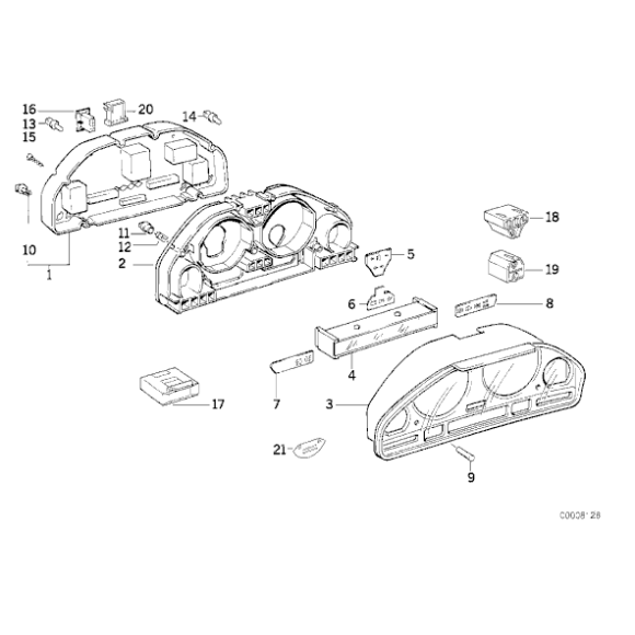 Symbol kontrolny zegarów BMW E34 M5 M-Power 3,6 3,8 - 62118351846