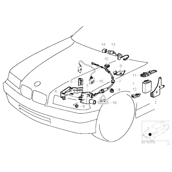 Uchwyt cięgna linki gazu BMW E36 Z3 316 318 320 323 325 328 M3 - 65718353068