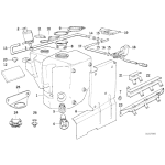 Zbiornik płynu do spryskiwaczy BMW E31 840i 840Ci 850Ci 850CSi - 61678360020