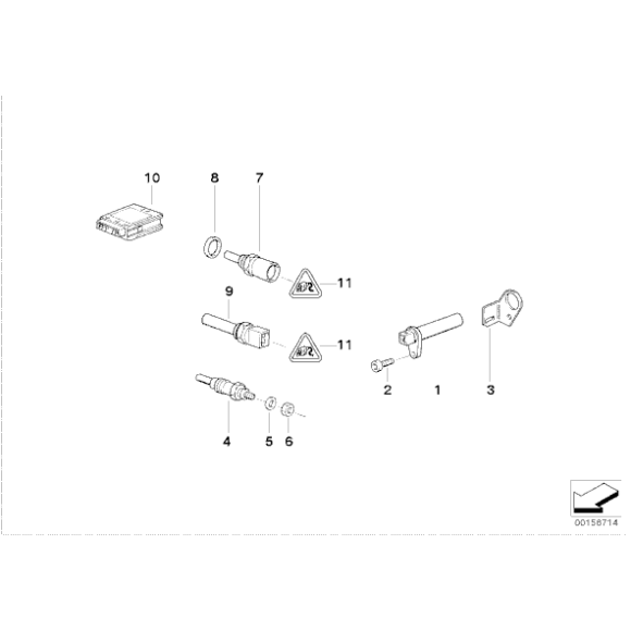 Świeca żarowa BMW E46 E39 E38 X5 330d 530d 520d 525d 318d 320d 730d - 12232248059