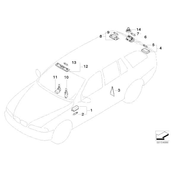 Gniazdo proste z żarówką popielniczki BMW E39 E38 520 523 525 528 530 535 540 725 728 730 735 740 750 - 61138366595