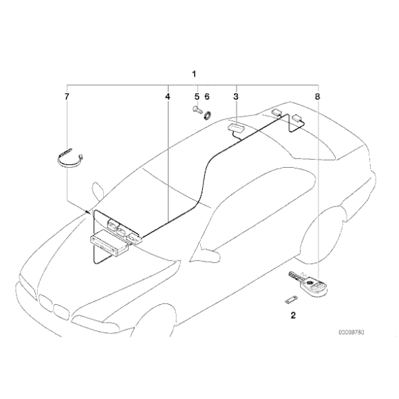 Osłona zdalnego sterowania BMW E31 E36 E38 E39 E46 Z3 - 66128369082