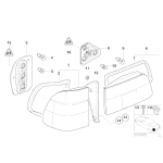 Panel żarówek lewy BMW E39 520d 520i 525d 525i 528i 530d 540i - 63218371325