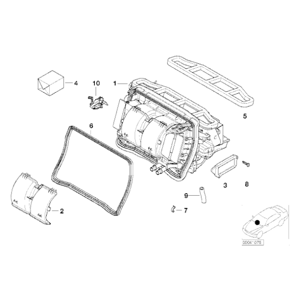 Uszczelka nagrzewnicy górna BMW E46 E83 X3 316 318 320 323 325 328 330 M3 - 64118372794