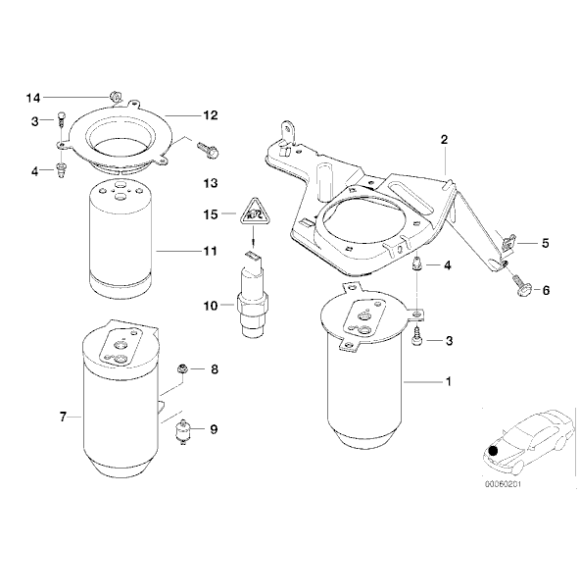 64538372985 Odwadniacz - 64538372985 - Części oryginalne BMW Łódź | Sklep internetowy BMW