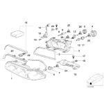 Szkło reflektora z kierunkowskazem białym prawa BMW E39 520 523 525 528 530 540 M5, produkowane do 09.2000r - 63128375302