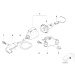 Światłowód uchwytu drzwi lewych BMW E38 725 728 730 735 740 750 - 63318380167