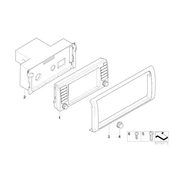 Rama monitora pokładowego navigacji BMW E39 520 525 530 535 540 M5 prod po 09.2000r - 65528385451