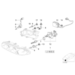 Uchwyt mocowanie sterownika świateł ksenonowych prawy BMW E39 520 523 528 530 535 540 M5 - 63128386556