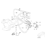 Przewód elastyczny chłodnicy nagrzewnica prawa BMW E38 730i 735i 740i- 64218391121