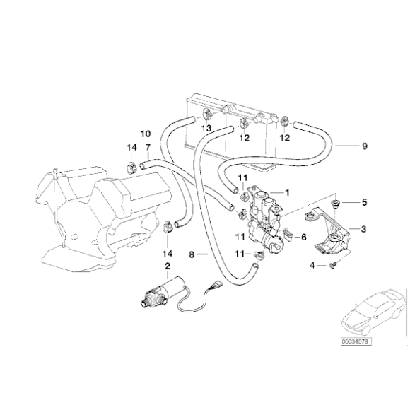 Przewód elastyczny chłodnicy BMW E38 725 728 730 735 740 - 64218391122