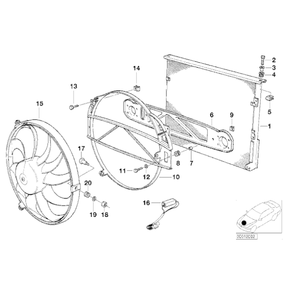 Końcówka BMW E36 F30 F31 F32 F33 F34 F36 K53 K54 Z3 - 64538391408