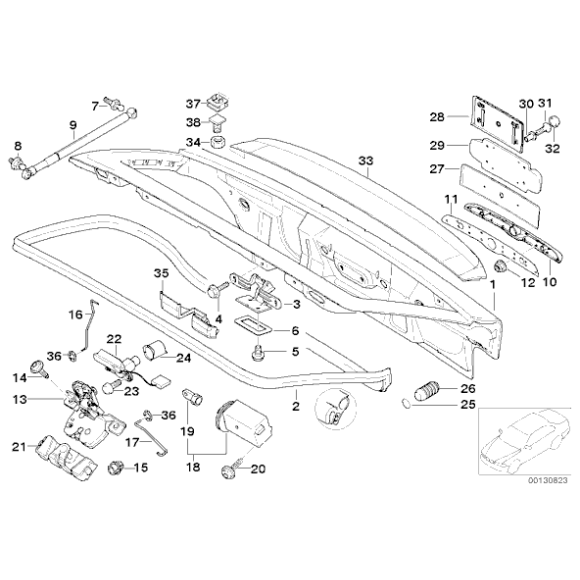 51228401010 Uszczelka listwy pokrywy bagażnika BMW Z3 2,8i 3,0i M3 - 51228401010 - Części oryginalne BMW Łódź | Sklep internetowy BMW