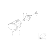Lampa przeciwmgłowa halogen lewa BMW E53 X5 3,0i 3,0d 4,4i 4,6is 4,8is prod. do 10.2002r - 63178409025