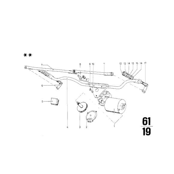 Podkładka mechanizmu wycieraczek BMW E21 E30 316 318 320 323 325 - 61618444182