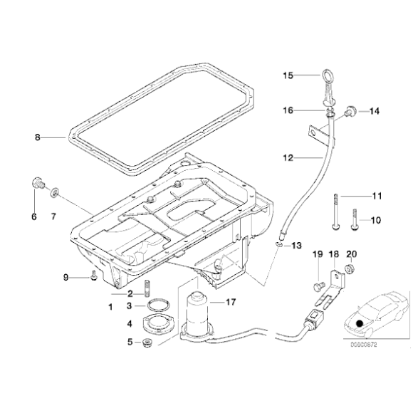 11139067655 Uszczelka miski olejowej BMW E36 318tds M41 - 11139067655 - Części oryginalne BMW Łódź | Sklep internetowy BMW
