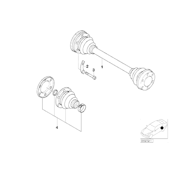 Zestaw naprawczy osłony przegubu BMW E23 E34 E32 E28 730 735 740 750 530 535 540 M5 M6 635 - 33219067906