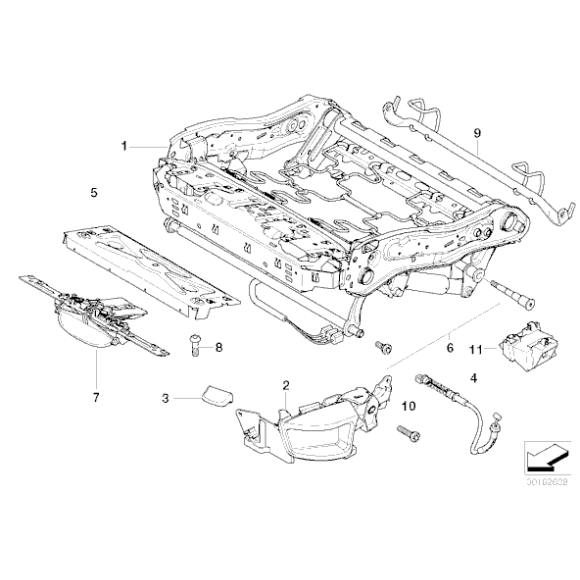 52109117082 Uchwyt modułu ogrzewania BMW E60 E61 520d 525i 530d 530i 540i 545i 550i - 52109117082 - Części oryginalne BMW Łódź | Sklep internetowy BMW