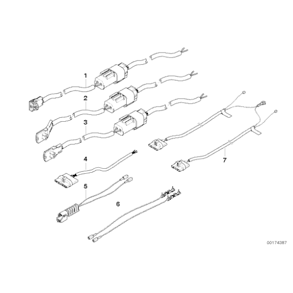 Przewód naprawczy wtyczki fotela BMW E36 E46 316 318 320 323 325 328 330 M3 - 61129118122