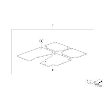 Komplet dywaników welurowych BMW E60 E61 - 51479118620