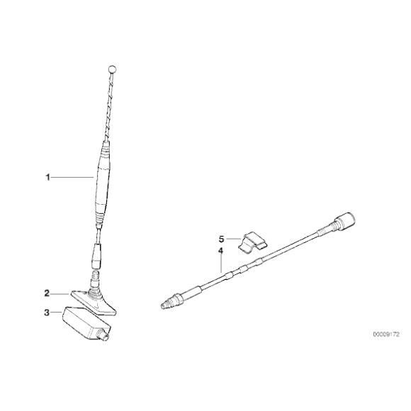 Antena promiennik BMW E31 E34 E36 E38 840 850 518 520 525 540 M5 316 318 320 323 325 328 M3 730 740 750 - 84509119059