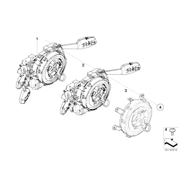 Taśma pod kierownicę zwijacz kaseta BMW E70 E70N X5 30dX 35dX 35iX 40dX 40iX 50iX M50dX - 61319122381