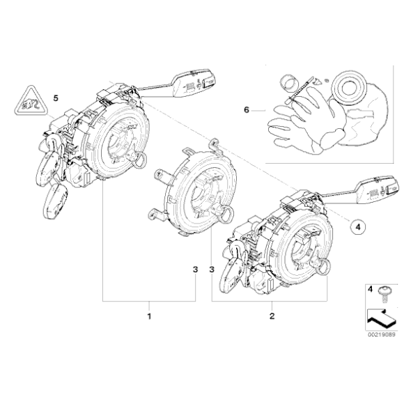 Taśma kierownicy kaseta BMW E70 X5 E71 X6 E81 E84 X1 E87 E90 E91 E92 E93 - 61319122509
