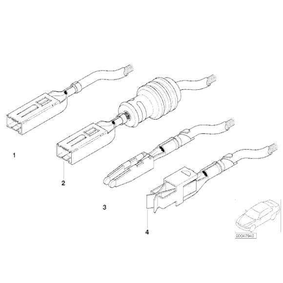 Styk gniazda SLK 2,8 z przewodem BMW E36 E38 E39 E46 E53 X5 E83 E81 E87 E90 F01 F06 F10 F12 F15 F20 F25 F30 F31 G01 G11 G30 - 12