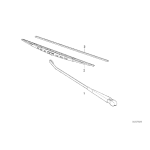 Ramię wycieraczki prawe BMW E24 628CSi 630CSi 633CSi 635CSi M635CSi - 61611367380