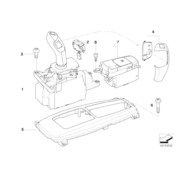Przełącznik hamulca postojowego BMW E70 E71 X5 X6 30dX 35dX 35iX 40dX 40iX 50iX M50dX - 61319148508