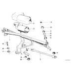 Drążek napędowy mechanizmu wycieraczek BMW E30 316i 318i 320i 323i 325i 325e 325ix - 61611370796