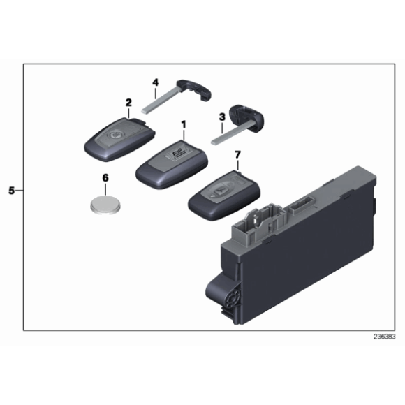 Bateria do pilota radiowego BMW F20 F21 F22 F23 F30 F31 F32 F33 F34 F35 F36 F10 F11 F18 F25 F26 F07 F01 F02 F04 F13 - 6131921764