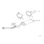 Końcowka rury wydechowej BMW E30 E36 E34 - 82119401457