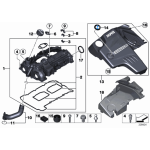 Przewód odpowietrzający pokrywy BMW E84 F07 F10 F11 F15 F16 F20 F21 F26 F25 F30 F31 F34 F36 - 11127588417