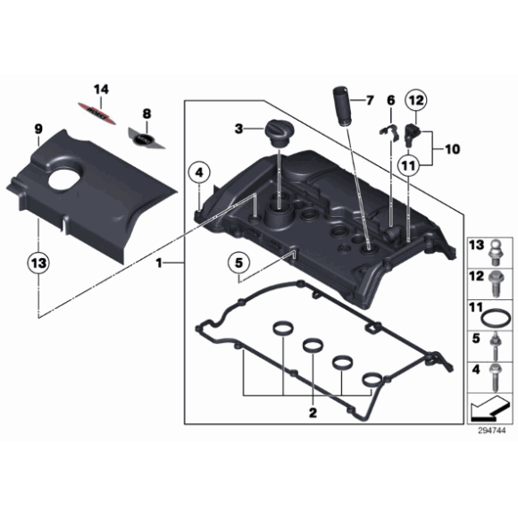 Mocowanie uchwyt zamka pokrywy zaworów MINI R55 R56 R57 R58 R59 R60 R61 - 11127589618